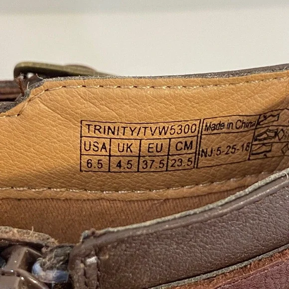 Vionic Trinity Ankle Boots Brown Leather Buckle Strap Block Heel Women Size 6.5 - Picture 5 of 9